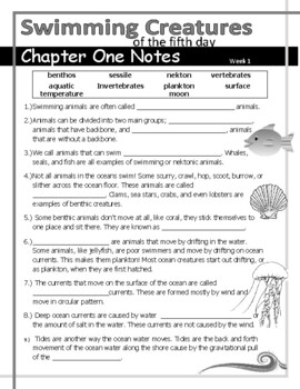 Apologia Sea Creatures - Zoology 2 Notebooking Pages Module 1 - 13