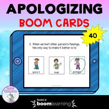 Preview of Apologizing (Saying Sorry) Boom Cards