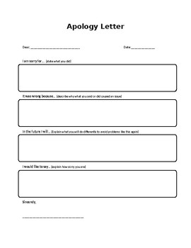 apology letter template by katie bryant teachers pay teachers
