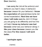 Apology Note