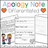 Apology Note Letter Restorative Think Sheet