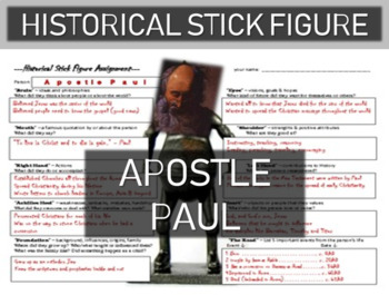 Preview of Apostle Paul (St. Paul) Historical Stick Figure (Mini-biography)
