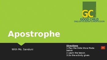 Preview of Apostrophe - Basics PPT