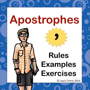 Preview of Apostrophes Power Point - Rules, Examples, and Exercise