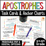 Apostrophes Activities | Apostrophes Lesson Task Cards w/ 