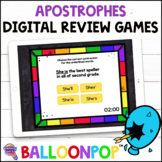 2nd Grade Apostrophes Digital Grammar Review Games BalloonPop™