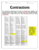 Apostrophes & Contractions - 2 Worksheets