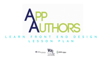 Preview of App Authors Learn Front End Design Lesson Plan