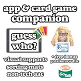App and Card Game Companion + AAC Communication Board: Guess Who?