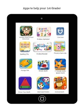 Preview of App list for 1st graders