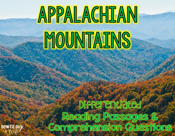 Preview of Appalachian Mountains Differentiated Nonfiction Reading Passages