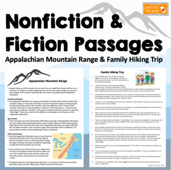 Preview of Fiction and Nonfiction Passages with Activities, Comprehension and TEI Questions