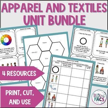 Preview of Apparel and Textile Unit Bundle - Sewing Notes Games Critical Thinking