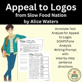 Appeal to Logos: from Slow Food Nation by Alice Waters; SO