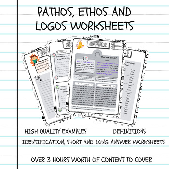 Preview of Appeals - Pathos, Ethos and Logos Persuasive Writing Worksheet