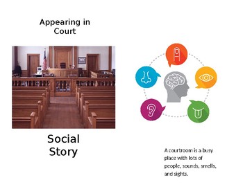 Preview of Appearing in court social story