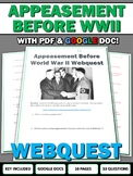 Appeasement Before World War II - Webquest with Key (Googl