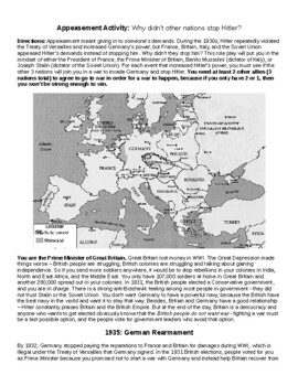 Preview of Appeasement of Germany Activity