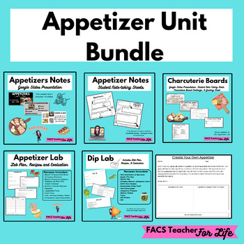 Preview of Appetizer Unit Bundle - FACS, FCS, Cooking, Culinary, High School