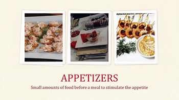 Preview of Appetizers Power Point