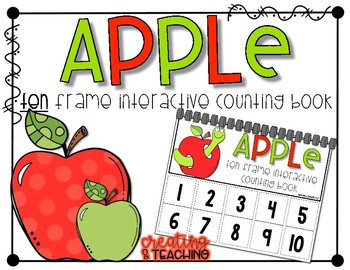 Apple 10 Frame Counting Interactive Book