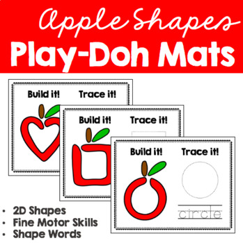 Preview of Apple 2D Shape Play-Doh and Tracing Mats