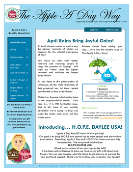 Preview of Apple A Day Way for April:  April Rains Bring Joyful Gains!