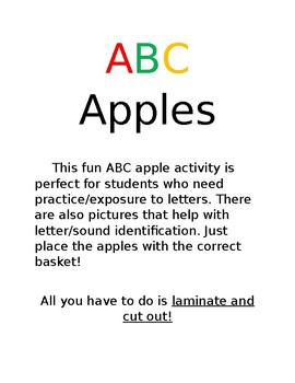 Preview of Apple ABCs