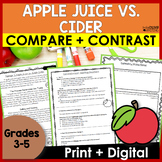 Apple Activities - Compare and Contrast Fall Writing and R