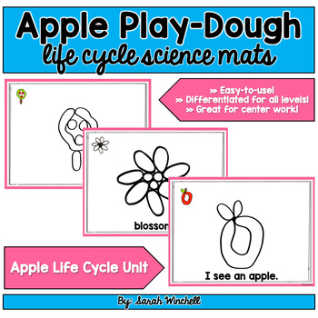 Preview of Playdough Mats Life Cycle Apple Tree Lesson Fine Motor Skills Activities Kinder