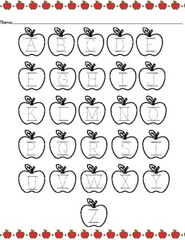 Apple Alphabet Adventure by Laura Oughton | TPT