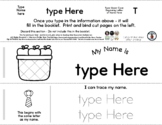 Apple Basket - Editable Name Booklet w/ Beginning Letter F