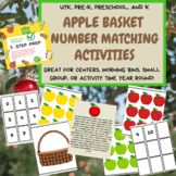 Apple Basket Number Matching Activities - UTK, Preschool, 
