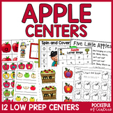 Apple Centers Kindergarten Math and Literacy Activities - 