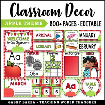 Preview of Apple Classroom Decor