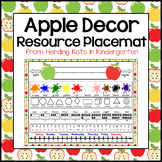 Apple Classroom Decor Resource Mats
