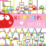 Apple Classroom Decor Theme Pack - Editable Templates