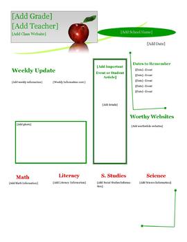 Preview of Apple Classroom Newsletter Template