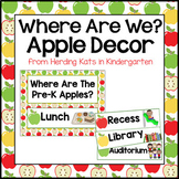 Apple Classroom Theme Where Are We Signs