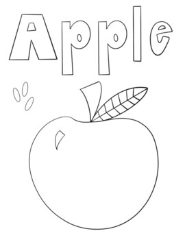 Apple Coloring Page by GriffithDesignGoods | TPT