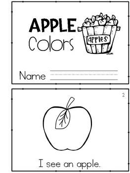 Preview of Apple Colors Emergent Reader