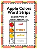 Apple Colors Word Strips ENGLISH (Color & BW)