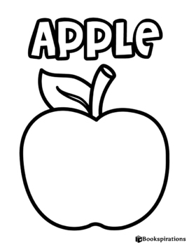 Apple Colouring page by Creative Bookspirations | TPT