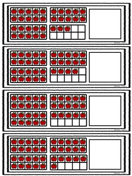 Apple Count and Match the Number 10 Frames Activity by Inspiring Dreams