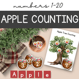 Apple Counting Math Game Montessori Activity, Preschool Ap