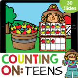 Apple Counting On Teens with Ten Frames: 11-20 Kindergarte