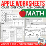 Apple Counting Worksheets, 1s 2s 5s 10s, Compare Numbers, 