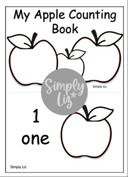 Download Apple Counting And Coloring Book Numbers 1 5 By Liz Booth Tpt