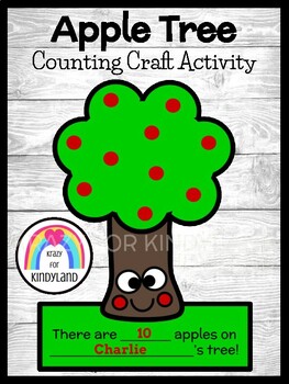 Dry Erase Teaching Supplies Laminated Activity Set Apple Tree Count 