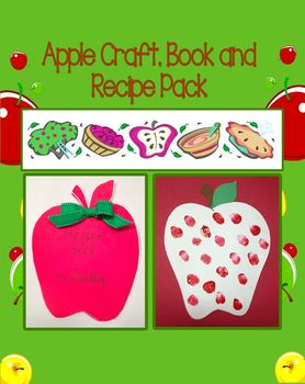 Preview of Apple Craft, Book, and Recipe Pack (Great for Johnny Appleseed Day)